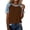 Brown, variant on Women's T-Shirt Denim Patchwork Loose Crewneck Pullover Summer Casual Short Sleeve Tee Tops Blue S