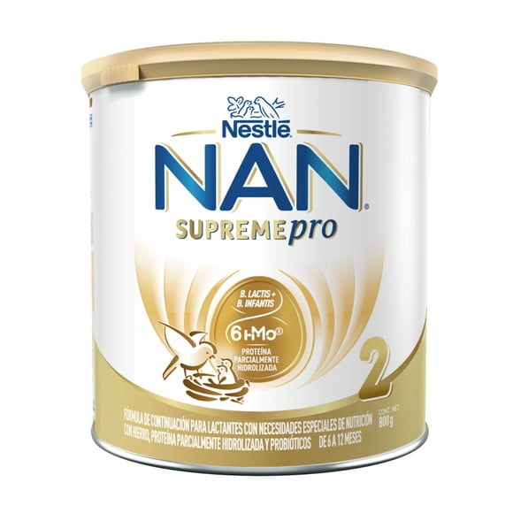 Fórmula de continuación para lactantes NAN Supreme Pro etapa 2 de 6 a 12 meses 800 g