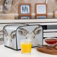 thumbnail image 6 of Honeii White Reindeer Portrait Print 4 slice Toaster Cover, Two Slice Toaster Dust-proof Cover For Kitchen Small Appliance and Fingerprint Protection, 6 of 7
