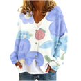 thumbnail image 2 of LOVZFMLL Cardigan pour Femmes Cardigan Décontracté à Boutons Veste Manteau de Mode Imprimée, 2 of 5