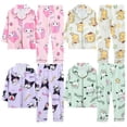 thumbnail image 2 of Conjunto de pijama con estampado de Sanrios para niños, cárdigan bonito de dibujos animados, My Melody, Kuromi, Pochacco, ropa Kawaii de manga larga, regalo para niños, 2 of 4