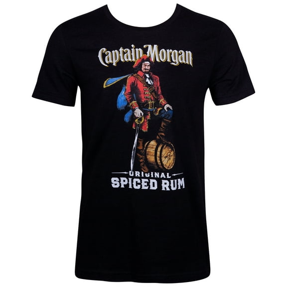 Captain Morgan Men's Black Original Spiced Rum T-Shirt-Small