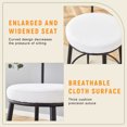 thumbnail image 5 of Bar Stools Set of 2,Stylishly Bar Chair with High Quality Fabric,Ergonomic High Legged Bar Chairs with Comfortable Seat Cushion,Sturdy Chair Legs,for Bar,Kitchen Island,Dining Room,White+Black, 5 of 7
