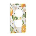 thumbnail image 2 of Yayeee Duplex Wall Plate 1-Gang 4.5"x2.7" Home Receptacle Light Switch Decorative Outlet Cover, Floral Watercolor Oranges, 2 of 7