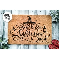 Drink Up Witches Door Mat | Funny Halloween Party Doormat | Welcome Mat | Halloween Decor | Funny Door Mat | Home Doormat | Halloween Mat