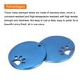 thumbnail image 4 of Uxcell Metal Dog Paw Tags Stamping, 0.98"x0.98" Blue Blank Dog Tags DIY Engraving Blank Tags 10pcs, 4 of 6