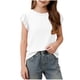 thumbnail image 1 of Camiseta de tirantes de cuello redondo para niños, primavera y verano, color liso, mangas abullonadas, manga corta, cuello redondo, camiseta para niños, camiseta de poliéster para niños., 1 of 5