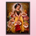 thumbnail image 1 of Cuadros Decorativos Bordado completo Hilo de algodón ecológico 11CT Impreso Blancanieves Punto de cruz (ACC-963) Wdftyju embutido en tela, 1 of 9