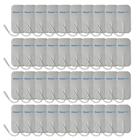 TENS Electrodes - Value Wired 2x4 Replacement Pads for TENS Units - 40 TENS Unit Electrodes - 2"x4" Wired TENS Unit Pads- Discount TENS Brand