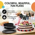 thumbnail image 3 of Exquisite Plastic Plate Combo, 100 Pack, 9 & 7 Inch Black Plastic Disposable Party Plates, 3 of 7