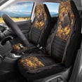 thumbnail image 3 of Uorisanigo Brown Bear Car Seat Covers 2 Pcs Stretch Polyester Fabric Cover Waterproof Car Seat Cover Easy Installation Universal Size Fit for Most Cars SUVs Trucks Vans, 3 of 7