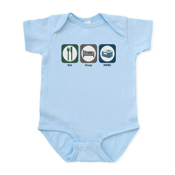 CafePress - Eat Sleep HVAC Infant Bodysuit - Baby Light Bodysuit, Size Newborn - 24 Months