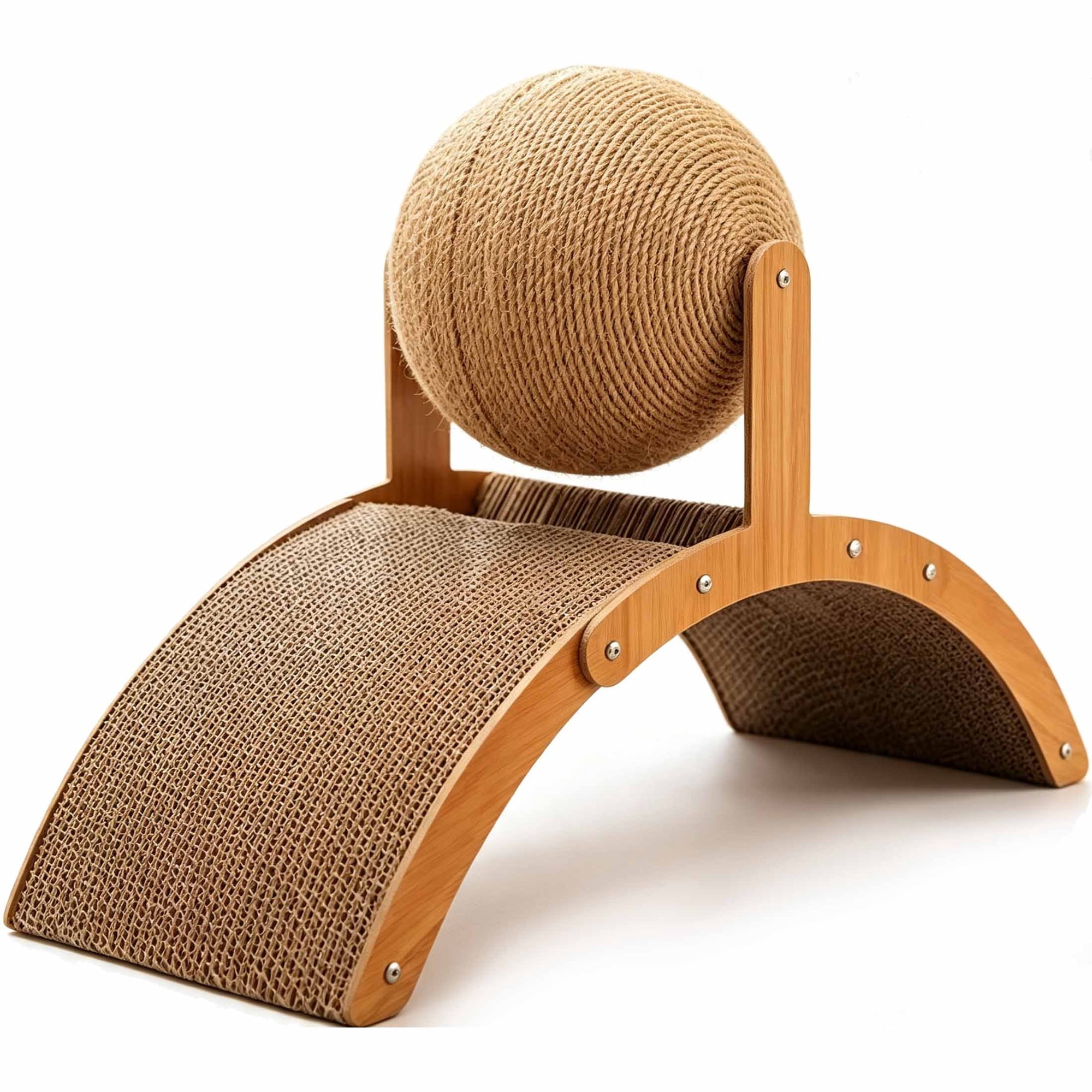 Multi-Angle Play Structure Wobble Ball Cardboard Cat Scratcher Sisal Ball Tunnel Toy Indoor Outdoor Durable & Replaceable Design Stable Arch with Tool-Free Assembly