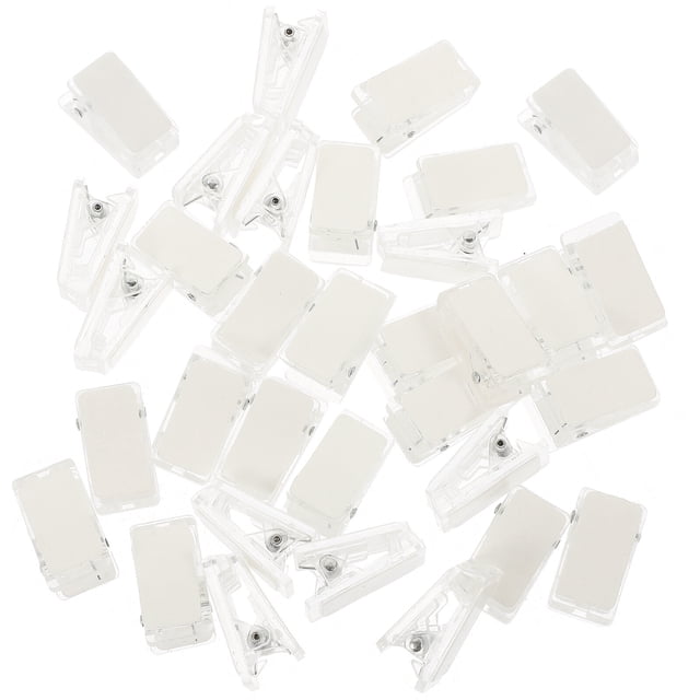 30Pcs Transparent Spring Clips Clear Self-Adhesive Wall Clips Small Sticky Clips Spring Photo Clips
