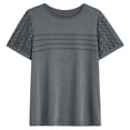 thumbnail image 6 of SUNBS Blouses for Women Short Sleeve Lace Tops Dressy Casual Tees, Sizes S-2XL, 6 of 10