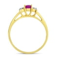 thumbnail image 5 of 14k Yellow Gold Round Ruby And Diamond Ring, 5 of 6