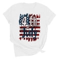 thumbnail image 2 of Women's T-shirts Short Sleeves Round Neck Simple Graphic Pattern Lightweight Soft Tops T-shirts for Independence Day Fourth of July Women's Beach Outfits Ship in 2 Days, 2 of 7