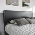 thumbnail image 2 of Sha Cerlin Full Size Upholstered Platform Bed Fame with Adjustable Leather Headboard, Wood Slat Support, Black, 2 of 7
