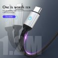 thumbnail image 6 of HomeLife 5A 2-in 1 Type-C Data Cable Fast Charge Nylon Braid Charging Line with LED Light, 6 of 13