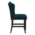 thumbnail image 3 of Furniture of America Freiden Tufted Nailhead Fabric Blue Counter Height Chairs (Set of 2), 3 of 7