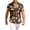 Brown, variant on Mens Hawaiian Shirt Short Sleeve Summer Big and Tall Tropical Print Button Down Shirts for Men Trendy Holiday Beach Shirts Red 5XL