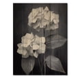 thumbnail image 3 of Designart "Monochrome Elegance in Blooming Hydrangeas II" Floral Print on Natural Pine Wood, 3 of 5