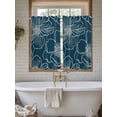 thumbnail image 4 of Teal Flowers Living Room Curtains 2 Panel, Spring Floral Botanical Modern Art Cafe Window Treatment, Farmhouse Bedroom Bathroom Kitchen Curtains Drapes 104"x45", 4 of 6