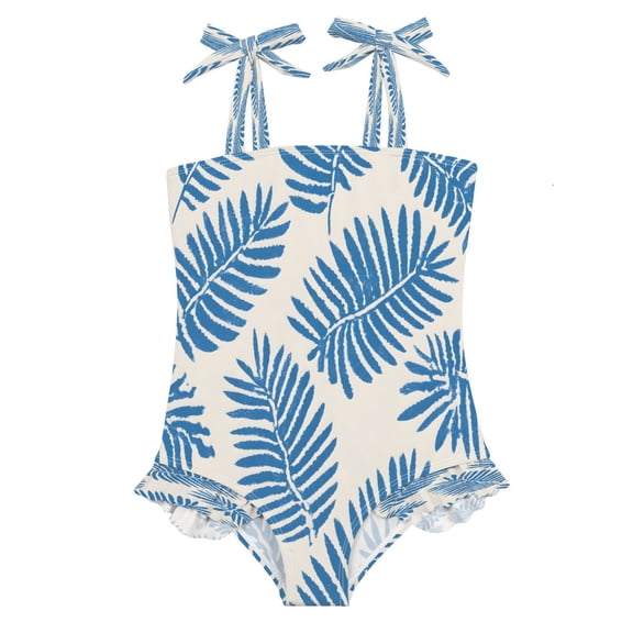 DIXRUYEE Swimsuit One Piece swimwear Palm Leaves of Pattern