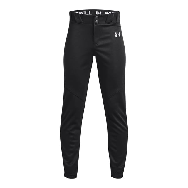 Pantalón de béisbol Under Armour Utility para niños, color negro/blanco, talla L