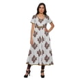 thumbnail image 1 of Moomaya Womens Printed Kurta Front Slit Tops Women Summer Wear Tunic Kurti, 1 of 6