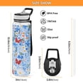 thumbnail image 3 of Navy Floral and Butterfly 1000ml Tritan Sport Bottle Straw LeakProof Food-Grade Portable Wide Handle, 3 of 7