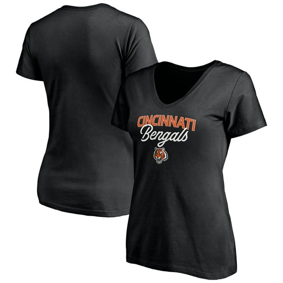 Women's Black Cincinnati Bengals Depth Chart V-Neck T-Shirt