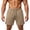 Khaki, variant on Qulqfy Men's Athletic Shorts Mesh 6" Inseam Running Activewear Straight Basketball Shorts with Pockets Army Green L