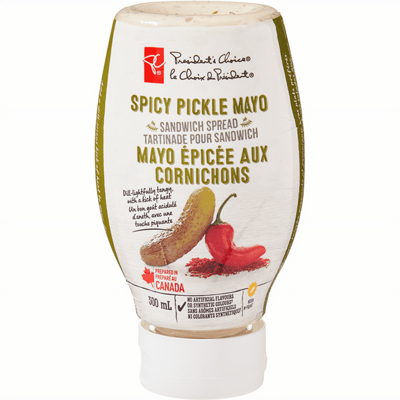 President's Choice Spicy Pickle Mayo Sandwich Spread, 300ml/10.1 fl. oz