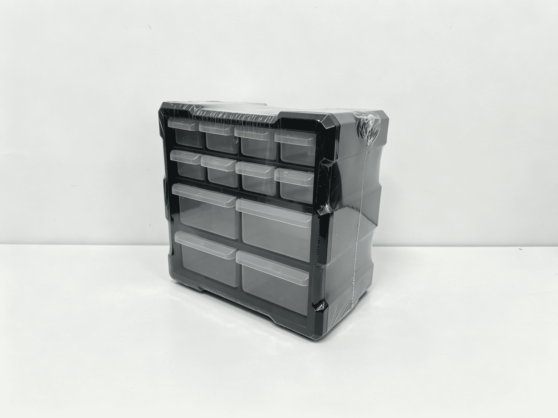 Homeworks Armoire de rangement en plastique à 12 bacs pour pièces, quincaillerie et bricolage