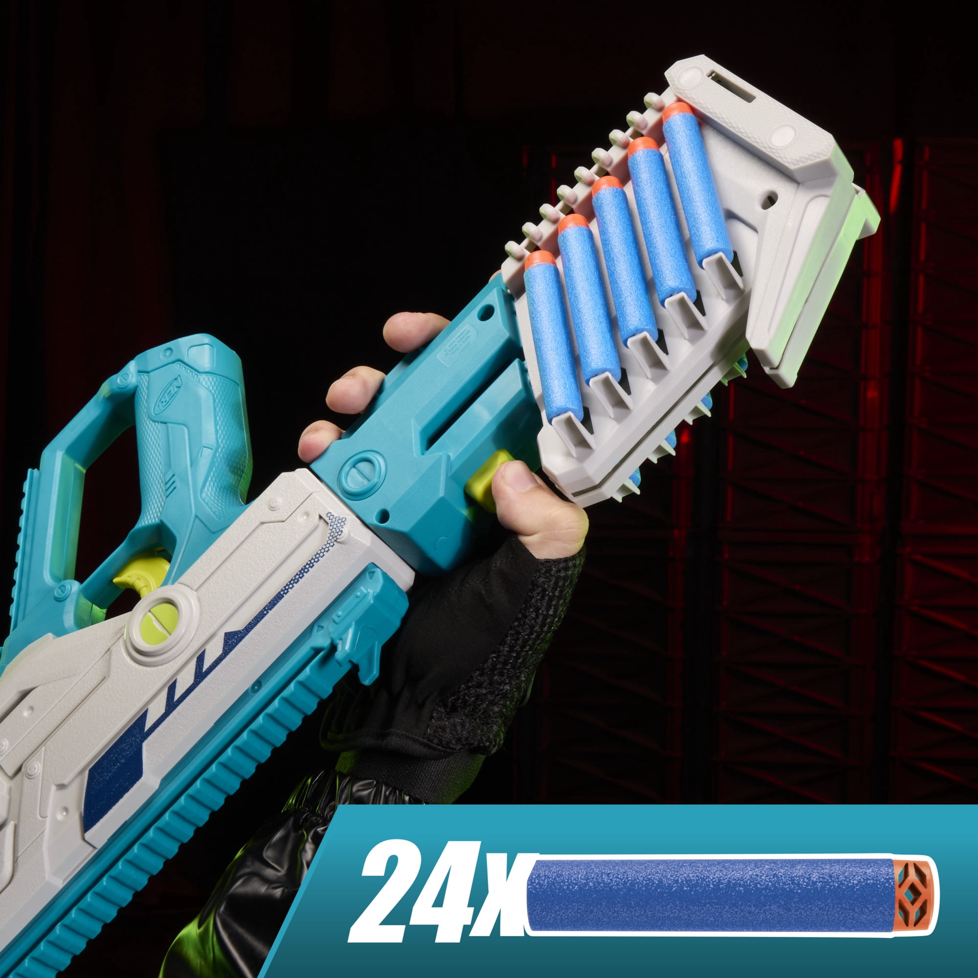 Nerf Elite Rebel Ops Deadeye Blaster, 2 Attachments, 24 Nerf Elite Foam Darts, 8 and up
