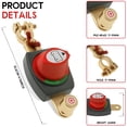 thumbnail image 2 of AEVXKHI Top Post Battery Disconnect Switch, Positive 12V 48V Waterproof Master Power Cut Off Isolator, Heavy Duty 12 Volt On/Off Battery Switch Brass Terminals for Cars, Trucks, RVs, Boats, ATV/UTV, 2 of 8