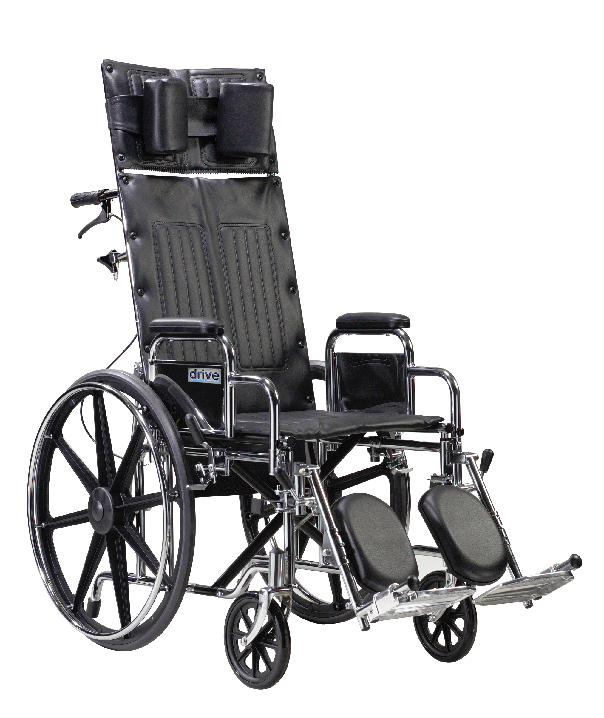 Drive Medical Sentra Reclining Wheelchair, Detachable Desk Arms, 22