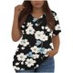thumbnail image 2 of Mujeres Tops Casual Manga Corta V-Cuello Botón Decoración Plisado Blusa para Más Tamaño L-5xl, 2 of 6