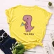 thumbnail image 3 of JFUNCY Camisetas de gran tamaño con estampado de dinosaurio de dibujos animados para mujer, camisetas holgadas informales de manga corta para mujer, camisetas de algodón de verano para mujer, 3 of 5