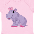 thumbnail image 4 of Inktastic Cute Purple Hippo Girls Baby Bodysuit, 4 of 5