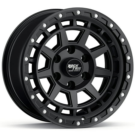 RockTrix RT114 18 inch Wheel Compatible with Ford 2021  Bronco, 18x9 6x5.5 Wheels,  12mm offset, 6x139.7 PCD, 93.1mm Bore, Matte Black, Also fits 2019  Ranger Rims