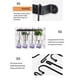 thumbnail image 3 of Coffee Mug Holder for Wall: 17-Inch Black Coffee Bar Cup Hanger Hooks - Hanging Coffee Cup Rack Storage Organizer 2Pcs, 3 of 5