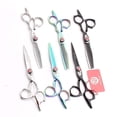 thumbnail image 2 of Juego de tijeras de peluquería de acero japonés de 15 cm (6 pulgadas) con kit de tijeras de entresacar., 2 of 5