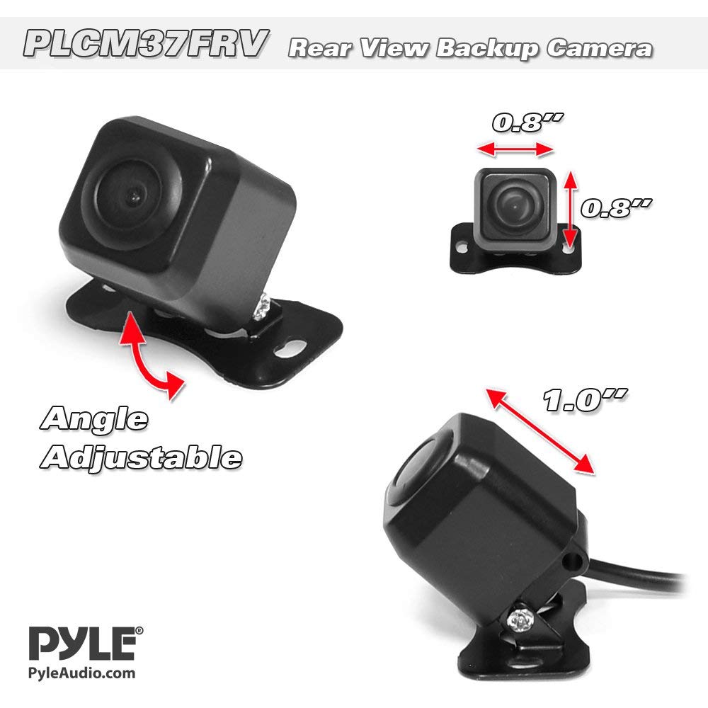 PYLE PLCM37FRV - Universal Mount Front Rear Camera - Marine Grade Waterproof Built-in Distance Scale Lines Backup Parking/Reverse Assist Cam w/Night Vision LED Lights 420 TVL Resolution & RCA Output - image 3 of 9