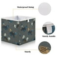 thumbnail image 3 of Foldable Fabric Storage Bin Home Cubes Clothing Organizer Bins Large Collapsible Box Basket for Home Organizer Brown-blue Butterfly Pattern, 3 of 7