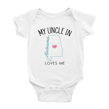 

My Uncle In Alabama Loves Me Baby Romper Boy Girl Clothing 0-3 Months