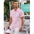 thumbnail image 2 of COOFANDY Men's Short Sleeve Button Down Shirts Wrinkle Free Casual Polka Dot Print Dress Shirt with Pocket, 2 of 6