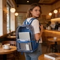 thumbnail image 4 of Weloille Clear Backpack for Concerts Sports Events 1 Piece, PVC Double Shoulder Bag Large Capacity, Security Check Compliant Design, 4 of 6