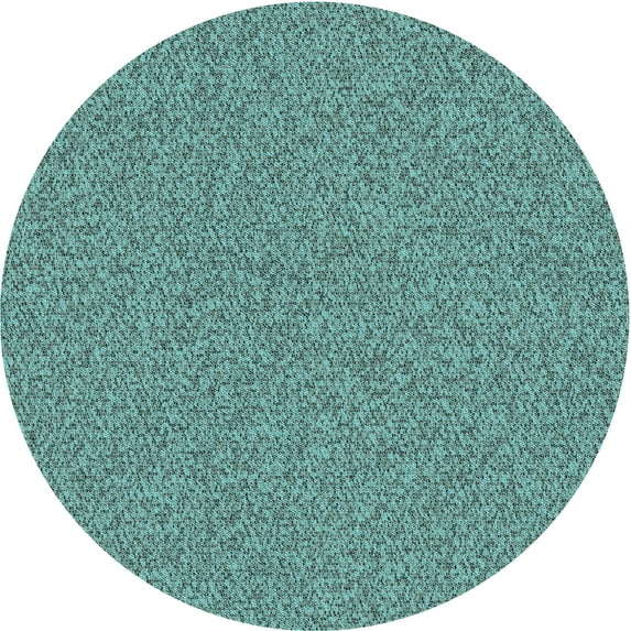 Ahgly Company Indoor Round Patterned MediumTurquoise Green Area Rugs, 7' Round